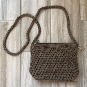 Lina Crochet Crossbody Purse with braided strap